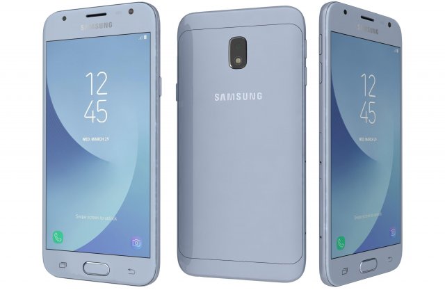Samsung Galaxy J3 2017 Blue 3D Model