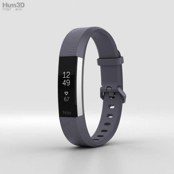 Fitbit Alta HR Blue Gray 3D Model