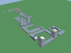 Urban planning – commercial buildings 190 3D Model