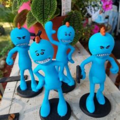 Rick and Morty assortment of Mr. Meeseeks 3D Print Model