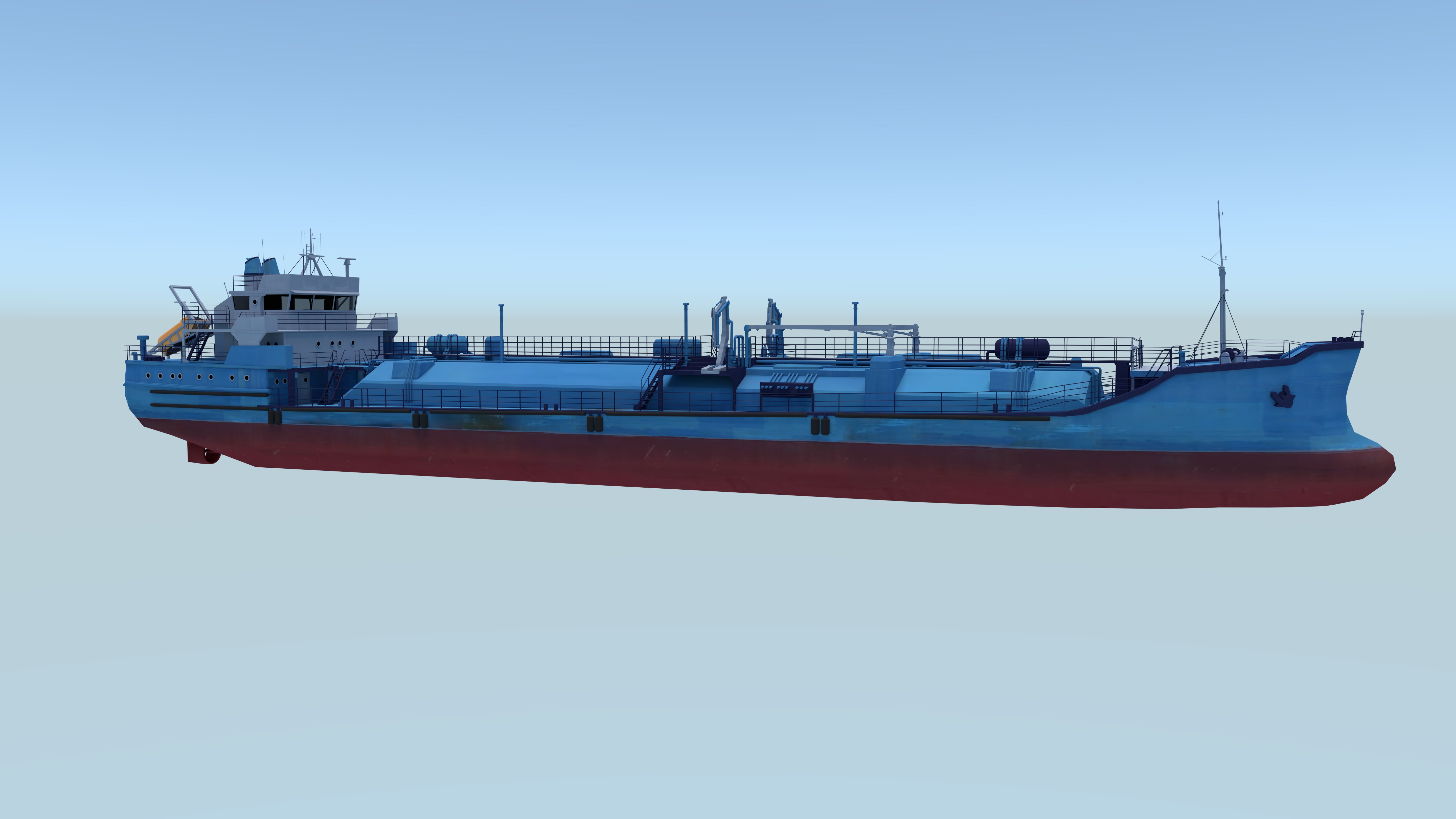 Gas Tanker 2200 m3 3D Model