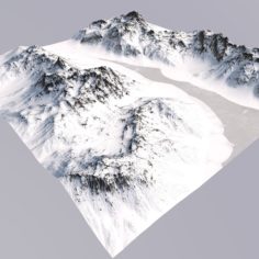 Snowy Terrain MT048 3D Model