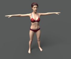 Woman – middle poly 3D Model