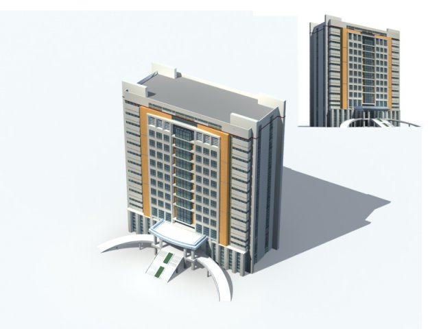 City – high-rise office 34 3D Model