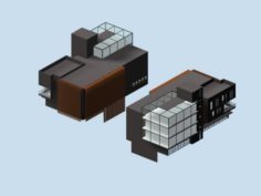 Urban architecture – school office villas 116 3D Model