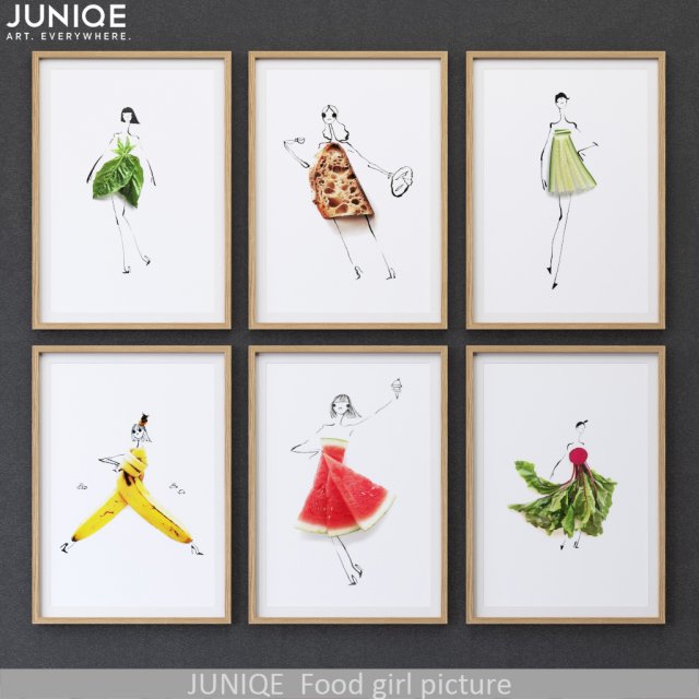 JUNIQE Food girl picture 3D Model