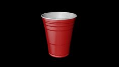 Plastic Red Party Cup 3D Model