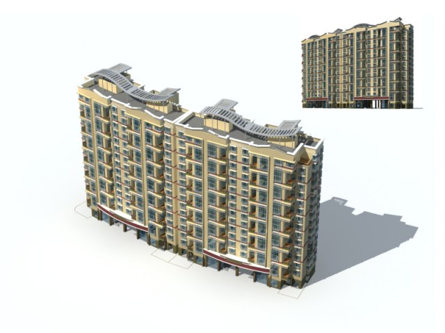 City construction – large real estate residences 79 3D Model