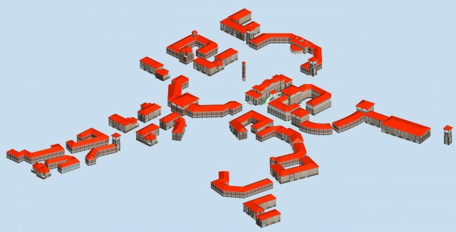 Urban planning – commercial buildings 142 3D Model