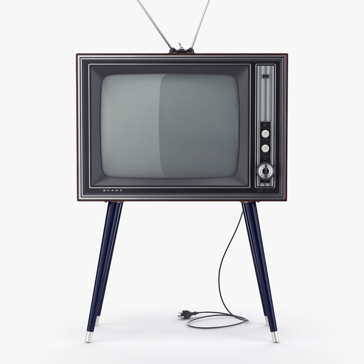 Retro TV Sharp IER-C7 3D Model