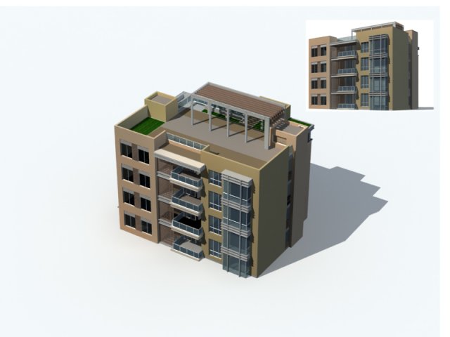 City construction – large real estate residences 101 3D Model