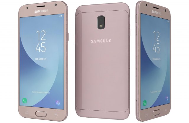 Samsung Galaxy J3 2017 Pink 3D Model