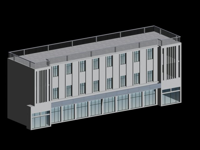 Urban planning – commercial buildings 10 3D Model