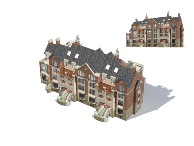 City construction – large real estate residences 110 3D Model