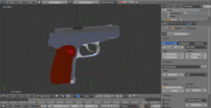 Makarov styled pistol 3D Model