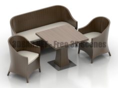 Pradex Table&Chairs set series Naples 3D Collection