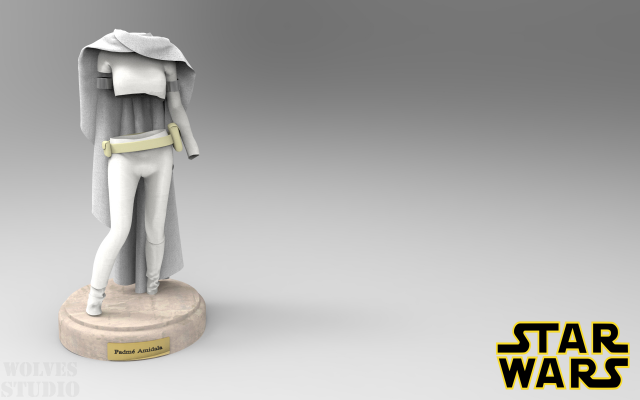 Star Wars Padm Amidala Clothes 3D Model