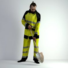3D Scan Man Worker Safety 014 3D Model