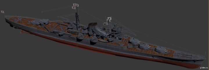 Mogami 1944 3D Model