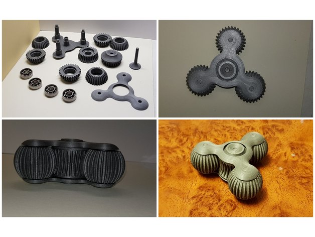 Spinner with massage balls 3D Print Model