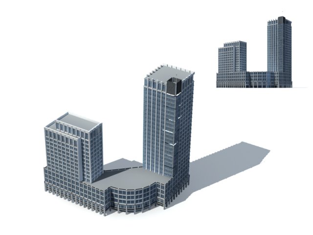 City – high-rise office 23 3D Model