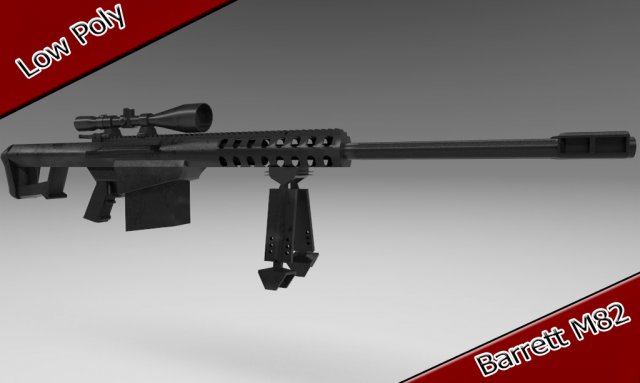 Barrett M82 Free 3D Model