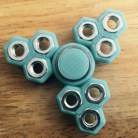 Hex Triple Triple Fidget Spinner 3D Print Model