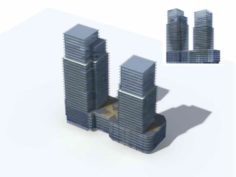 City – multi-storey commercial office building 114 3D Model