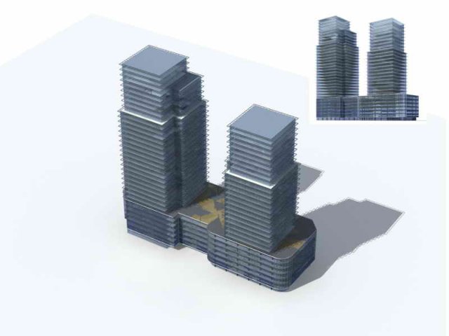 City – multi-storey commercial office building 114 3D Model