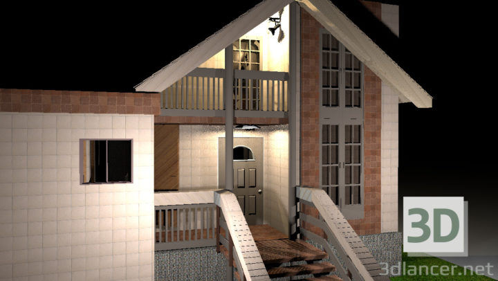 3D-Model 
House with porch