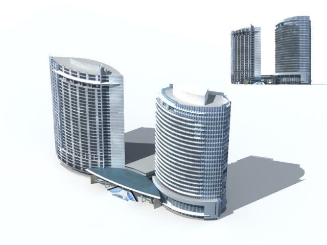 City – high-rise office 1 3D Model