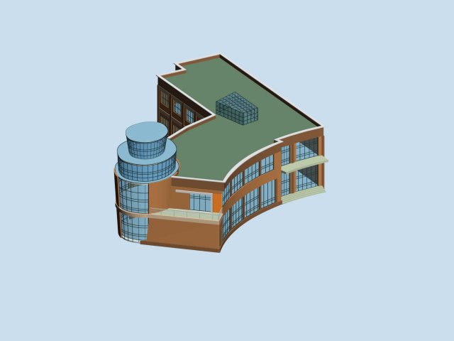 Urban architecture – school office villas 129 3D Model