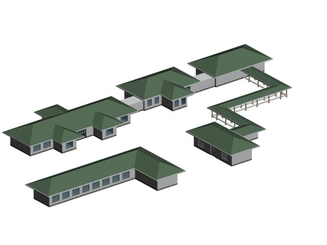 Urban planning – commercial buildings 196 3D Model