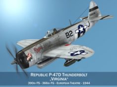 Republic P-47D Thunderbolt – Virginia 3D Model