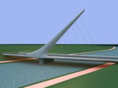 City building – big bridge 17 3D Model