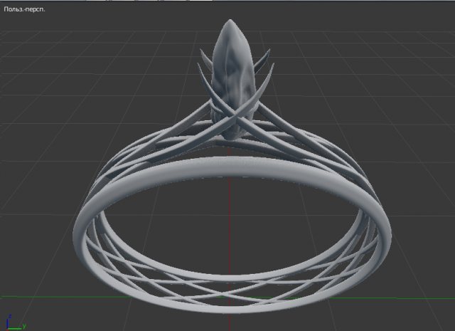 An elven ring 3D Model