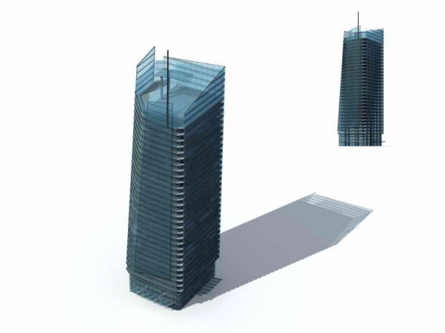 City – multi-storey commercial office building 199 3D Model