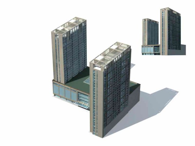 City – multi-storey commercial office building 219 3D Model