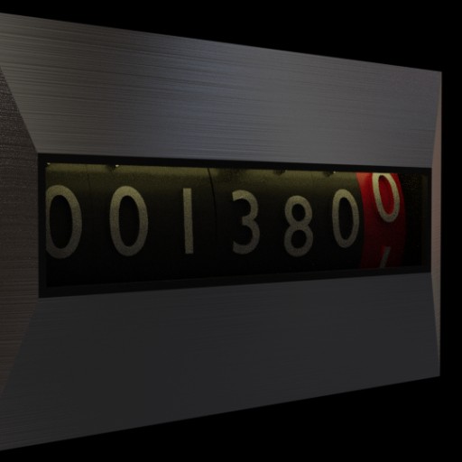 Animatable Odometer 						 Free 3D Model