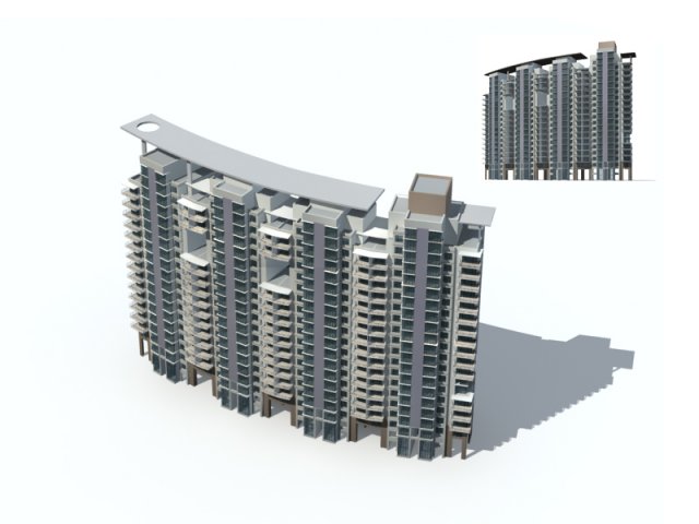 City construction – large real estate residences 89 3D Model