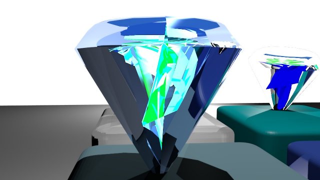 Set of diamonds 3D Model