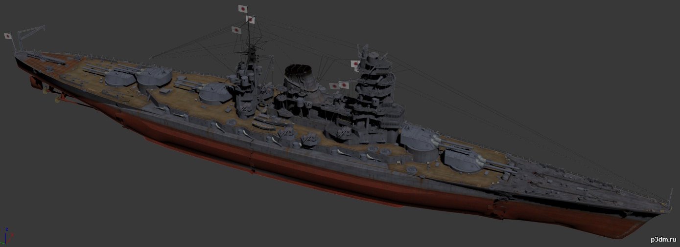 Amagi 1942 3D Model