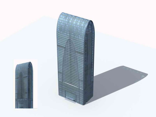 City – multi-storey commercial office building 155 3D Model