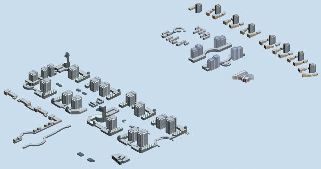 Urban planning – commercial buildings 179 3D Model