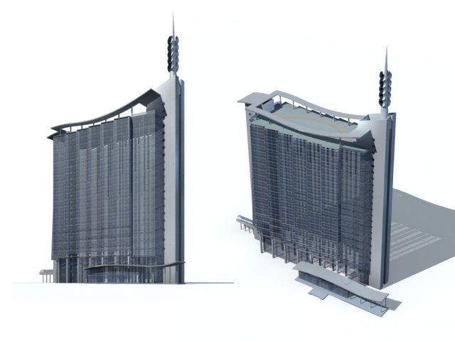 City – high-rise office 115 3D Model