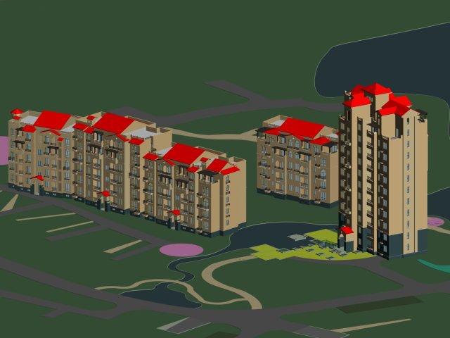 City planning – office building 002 3D Model