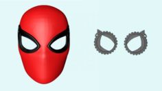 Spider-Man Set Mask – Eyes with three lenses 3D Model