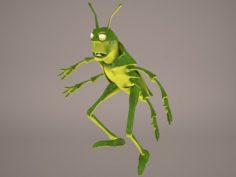 Cartoon Grasshopper 1 3D Model