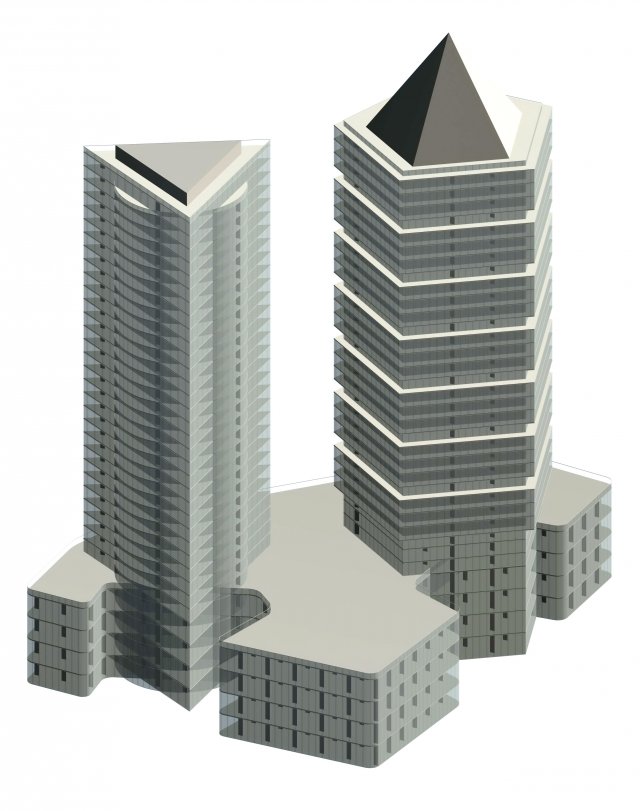 Urban planning – commercial buildings 106 3D Model