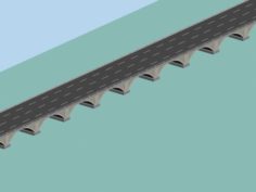 City building – big bridge 38 3D Model